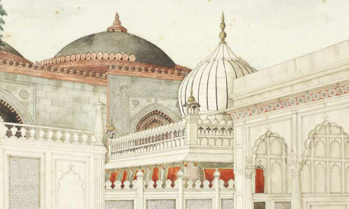 Hazrat Nizamuddin's Dargah - Painting by Ghulam Ali Khan